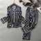 Vertical Stripe Rayon Pajama Set