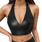 PU Faux Leather Thin Cozy Wired Bra