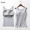 Quick Dry Wanita Tank Top Sports Tank Top with Built In Bra