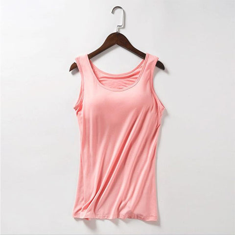 Quick Dry Wanita Tank Top Sports Tank Top with Built In Bra