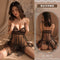 Transparent Separate Straps Net Nighty