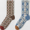 Cute Sweet Women Foot Socks Set 3D Flower Print Fashion Long Socks