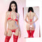 Women Game Hollow Edge Lace Lingerie Set