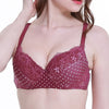 Printed Silk Bow Padded Bra for Women