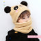 Kids Winter Plus Beanie Hat with Neck Warmer Leece Cartoon Bear