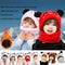 Kids Winter Plus Beanie Hat with Neck Warmer Leece Cartoon Bear