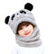 Kids Winter Plus Beanie Hat with Neck Warmer Leece Cartoon Bear