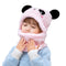 Kids Winter Plus Beanie Hat with Neck Warmer Leece Cartoon Bear