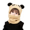 Kids Winter Plus Beanie Hat with Neck Warmer Leece Cartoon Bear