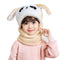 Kids Winter Plus Beanie Hat with Neck Warmer Leece Cartoon Bear