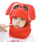 Kids Winter Plus Beanie Hat with Neck Warmer Leece Cartoon Bear