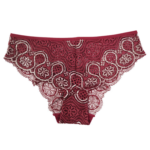 Floral Bottom Weave Underwear for Women