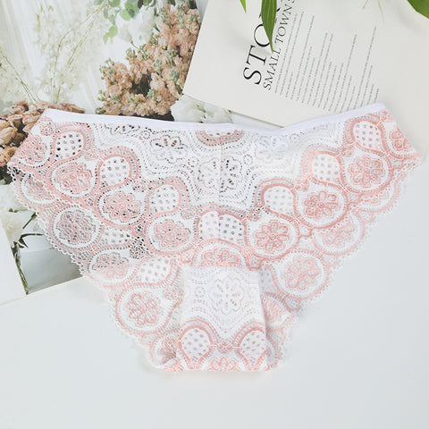 Floral Bottom Weave Underwear for Women