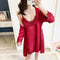 2 Pcs Satin Nightgown for Wedding