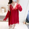 2 Pcs Satin Nightgown for Wedding