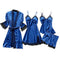 4Pcs  Sleep Suit V-neck Cami Set for Women