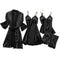 4Pcs  Sleep Suit V-neck Cami Set for Women