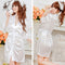 Mid Sleeve Back Sleepwear Nightgown