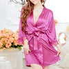 Mid Sleeve Back Sleepwear Nightgown