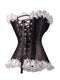 Black Lace Up Ruffled Corset for Women