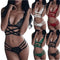 Polyester Bandage Push Up Underwear Beauty Back Bra Set