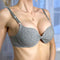 Women Push Up Deep V Underwire Gathered Bra