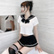Fashion Pleated Collar Pure Cute Cosplay Butterfly Sailor Uniform for Women