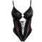 PU Leather Bodycon Strap Design One-piece Nighty
