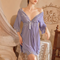 Ice Silk High Fashion Pure Desire V Neck Comfortable Soft Rayon Material Nightgown