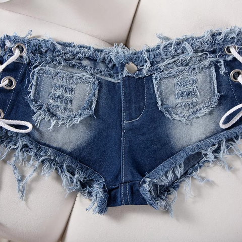 Women’s Low Waist Sling Denim Shorts