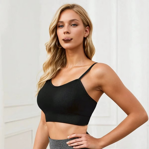 Seamless Yoga Sports Bra with Quick Drying and Shock Absorbing Fabric