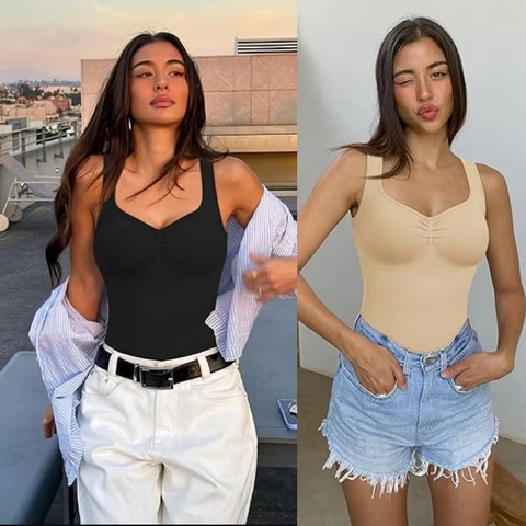 Dressionstore  Seamless Shaper Tank with Built-in Bra