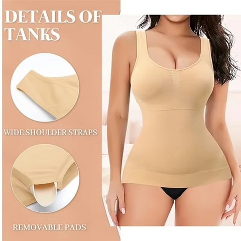 Dressionstore  Seamless Shaper Tank with Built-in Bra