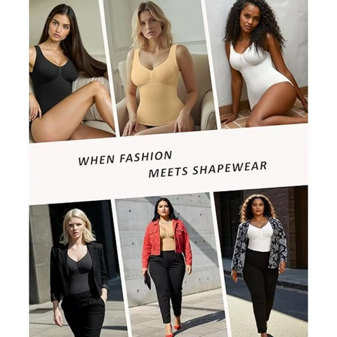 Dressionstore  Seamless Shaper Tank with Built-in Bra