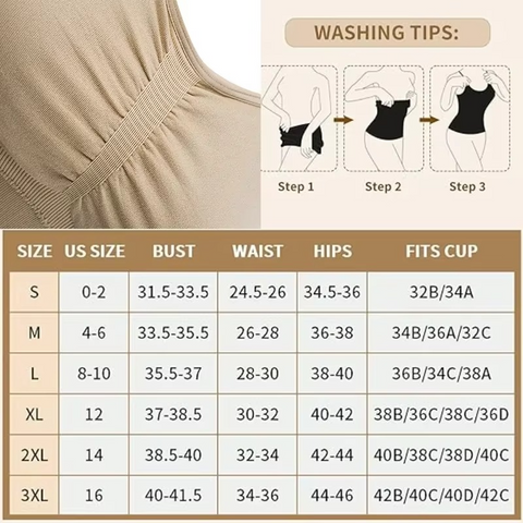 Dressionstore  Seamless Shaper Tank with Built-in Bra