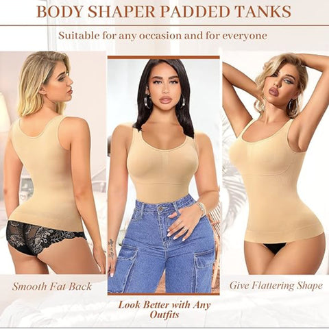 Dressionstore  Seamless Shaper Tank with Built-in Bra