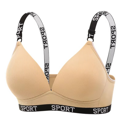 Plus-size Ring-free Style Padded Sports Bra