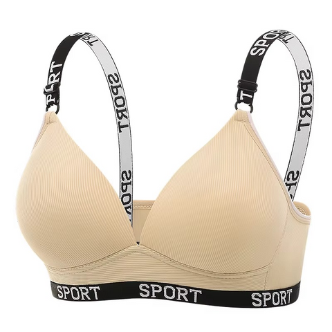 Plus-size Ring-free Style Padded Sports Bra