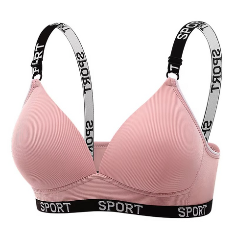 Plus-size Ring-free Style Padded Sports Bra