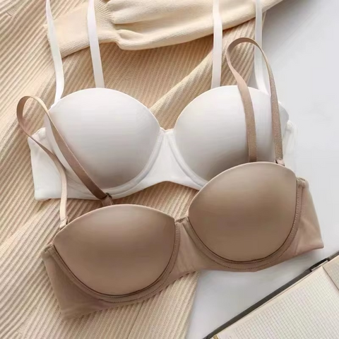 Women's 1/2 cup Wireless Simple Push-Up Bra