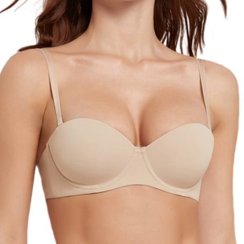 Women's 1/2 cup Wireless Simple Push-Up Bra