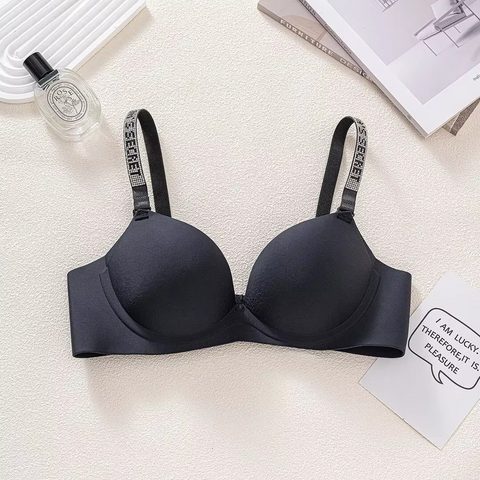 Invisible Ruched Wireless Seamless Padded Bra