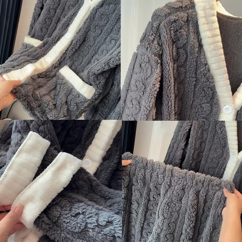 2PC Padded Velvet Pyjama Set – Winter Edition