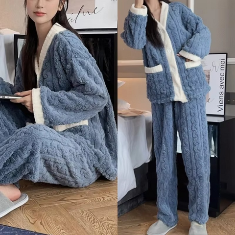 2PC Padded Velvet Pyjama Set – Winter Edition