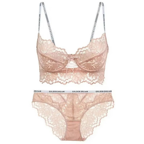 Dression Store Sexy Lace Bra and Ruched Panty Set