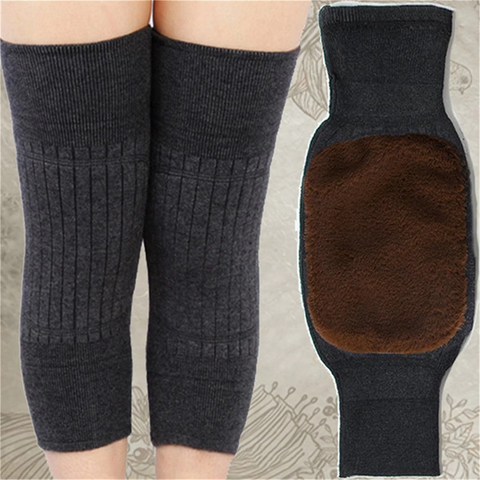 Unisex Cashmere Knee Pads – Dual-Layer Wool & Velvet, Winter Warm Protective Set