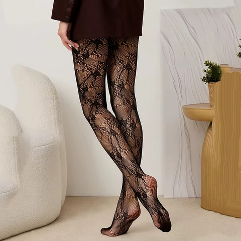 Classic Fishnet Floral Leg Stockings for Women