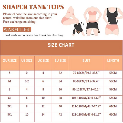 Slimming Tank Top with Removable Padded Bra For Upper Body Shaping