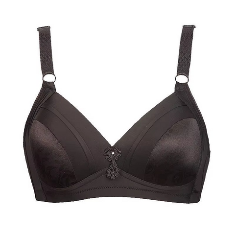 Milk Silk Ruched Wireless Padded Comfort Bra for Women