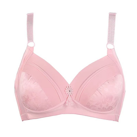 Milk Silk Ruched Wireless Padded Comfort Bra for Women